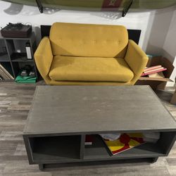 Couch Coffee Table Record Player