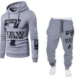 Men Jogging Tracksuit Fleece Jogger Hoddied Set