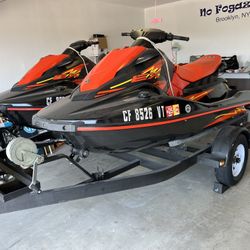 2 Yamaha Ex Waverunners And Trailer