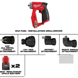 Milwaukee Drill With Attachments 