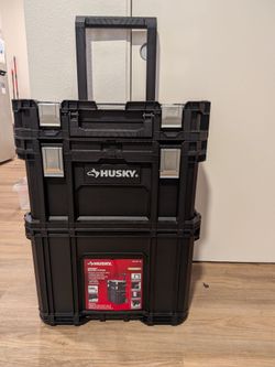 Husky stackable rolling tool cart