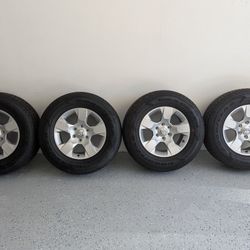 Brand new 2025 Ram 6 Lug Rims With New 225/65R18 Goodyear Wrangler