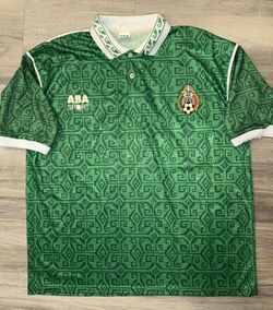 Authentic Original ABA Sport Mexico 1995 Aztec Match Jersey Kit Shirt Vintage XL