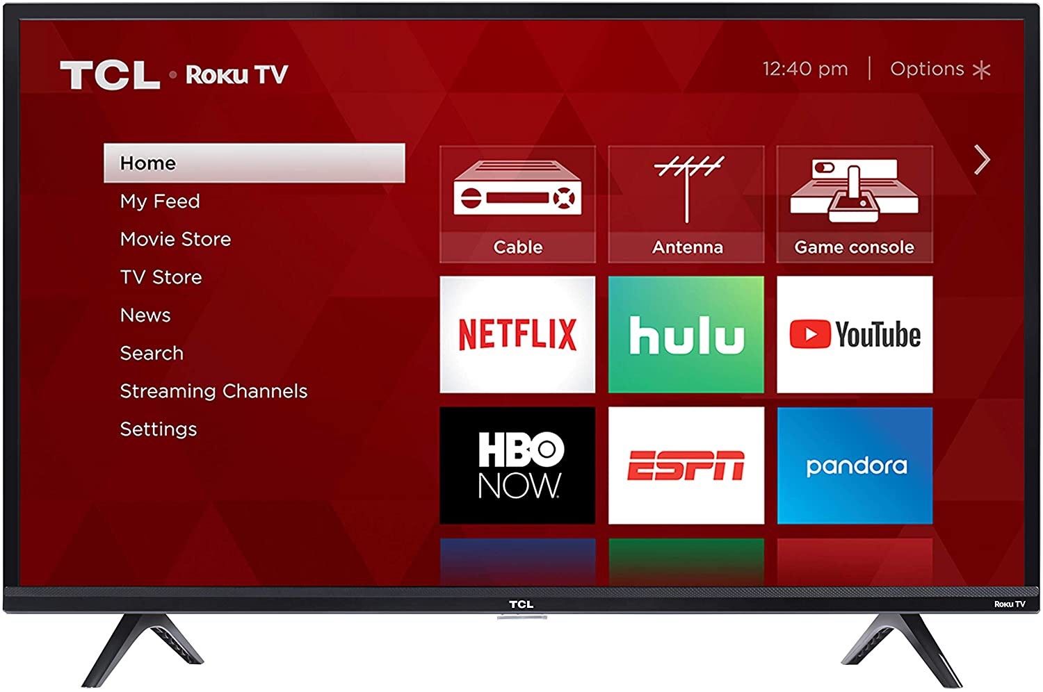 Like new TCL Roku 40" LED Smart TV with remote and stand