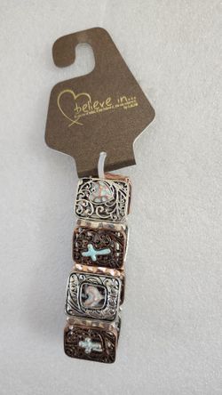 N. Peoria Brand New Believe In Stretch Meta Prettyl Bracelet Cross And Hearts  Kohls  Read Description For Pick Up Location Options 
