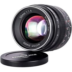Brightin Star 50mm F1.4 Manual Focus Prime Lens for Fujifilm