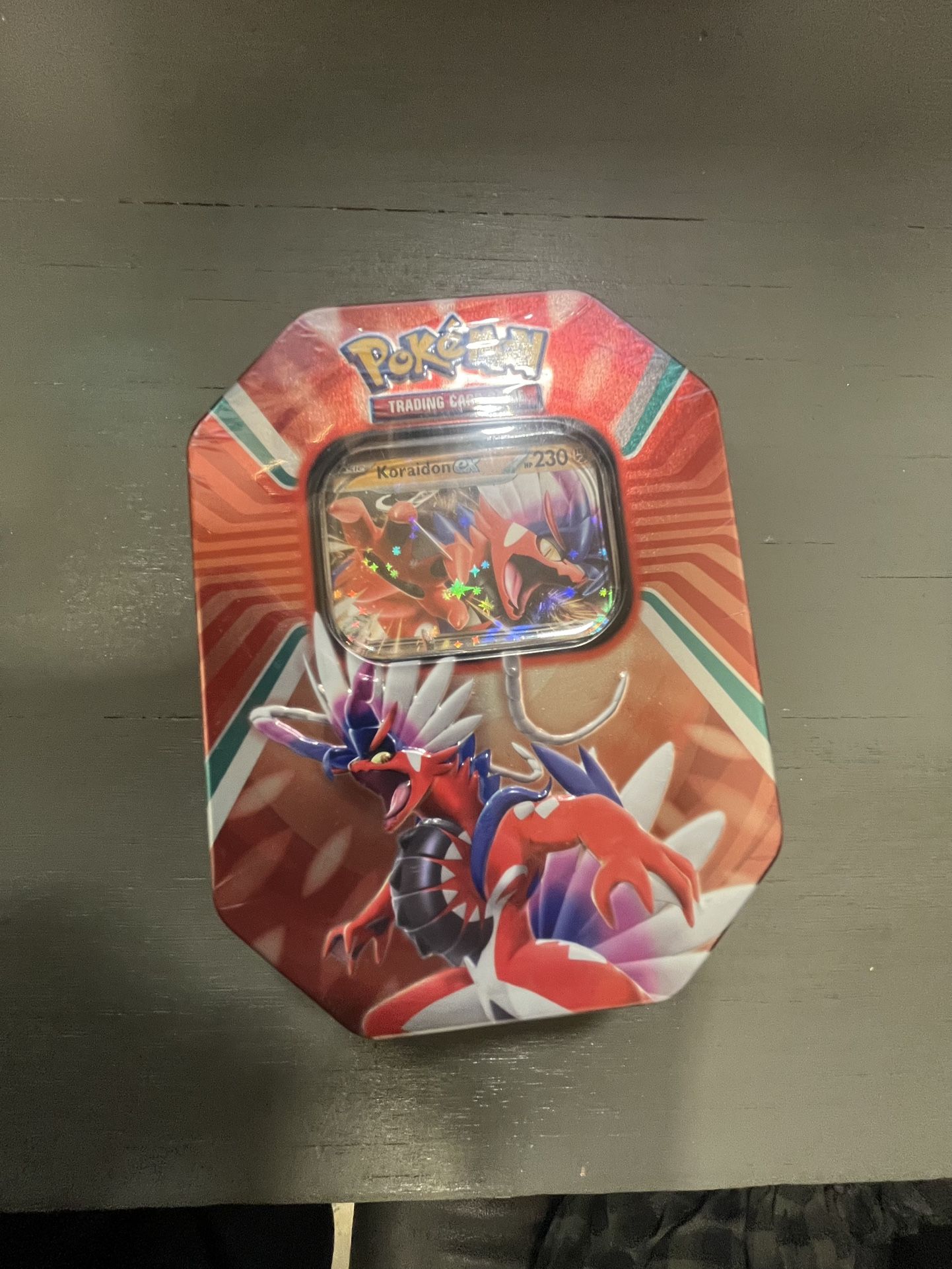 Pokémon TCG Koraidon Tin sealed 4 packs inside 