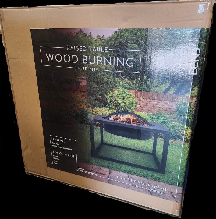 Raised Table Wood Burning Fire Pit