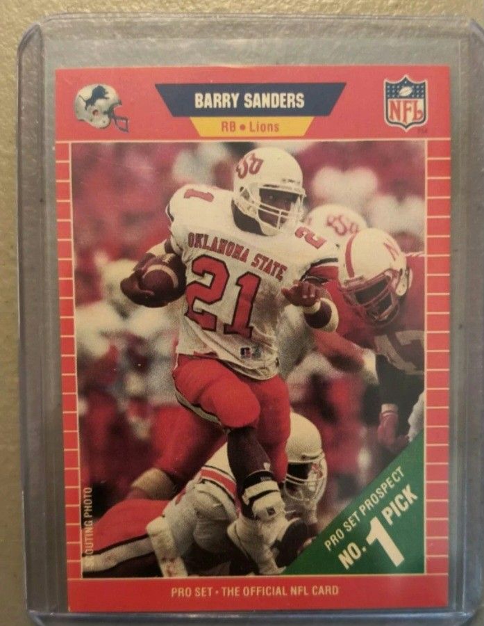 Super Nice 1989 Barry Sanders Rookie Card # 494 MINT