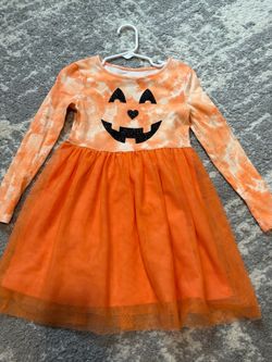 4T orange Halloween dress