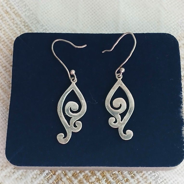 Vintage BARSE Sterling Silver Dangle Earings 925 Signed