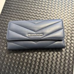 Michael Kors Blue Quilted Wallet
