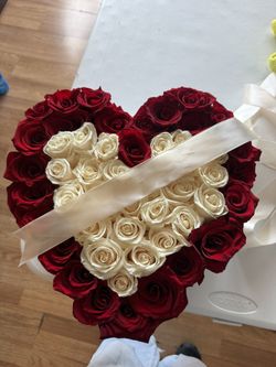 Heart Box flower arrangement