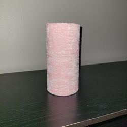HANDMADE FUZZY PINK FLOWER VASE 