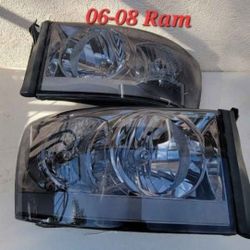06-08 Dodge Ram LED DRL Headlights Luces Micas Calaveras Faros Faroles Focos Headlamps 