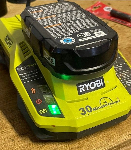 Ryobi 18v Fast Charger With Battery
