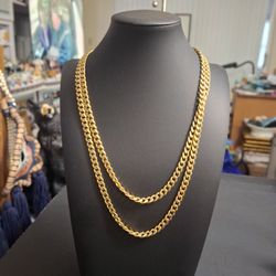 Like New 48" Gold-plated Miami Cuban Link Chain (6mm) - $45 OBO