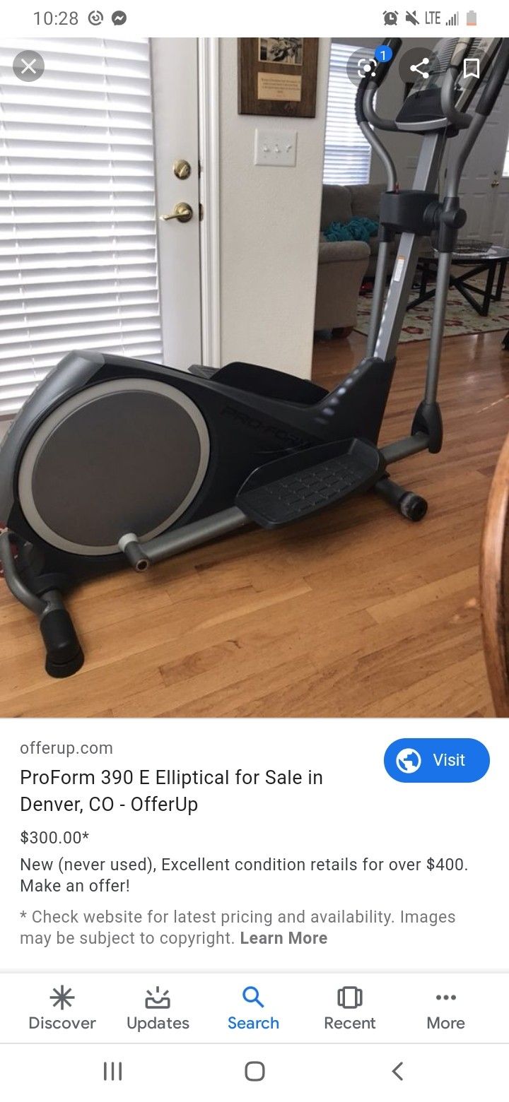 Proform elliptical & Nordatrack treadmill