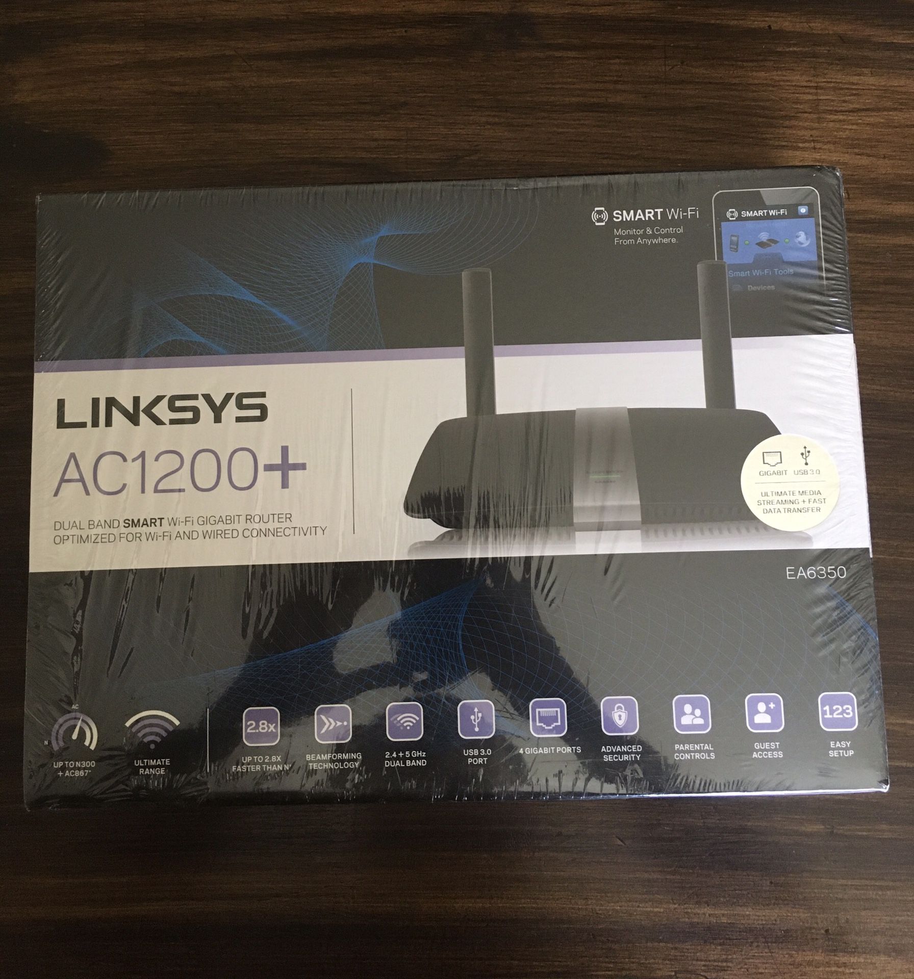 Linksys EA6350 Dual-Band WiFi Router for Home (AC1200 Fast Wireless Router)