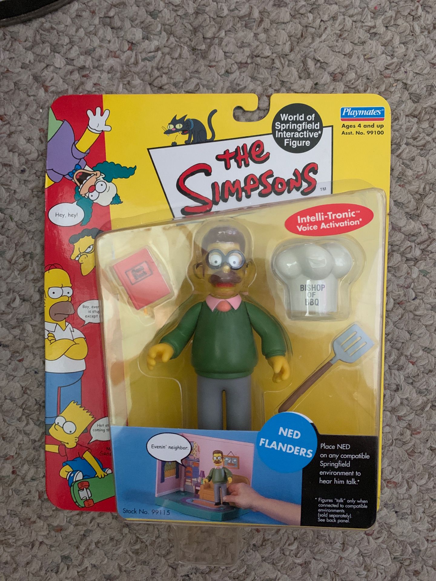 2000 Ned Flanders Playmates Toy Figure The Simpsons