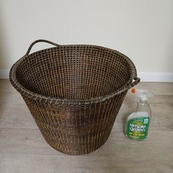 Rattan  Indonesian  basket Bali basket Tribal basket Boho wicker basket