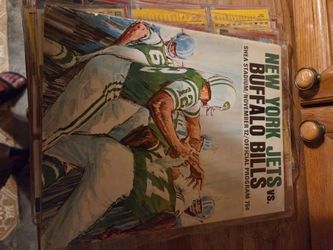 vintage 1967 New York Jets vs. Buffalo Bills official game program from Shea Stadium.
