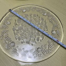 Vintage Mikasa “Strawberry Fare” Glass Cake Plate – 13”