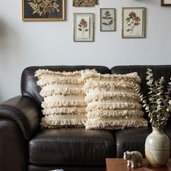 Boho Fringe Throw Pillows – Set of 2 – Anthropologie Style