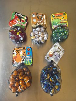 Lot of 5 Early Edition Mega Marbles Net Bags 1(contact info removed) - Rare & Vintage