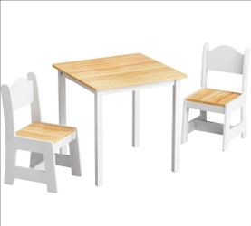 Wooden Activity Table with Chairs for Kids, Children Table Set