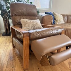 Leather recliner