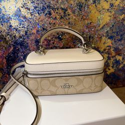 Coach Mini Vanity Crossbody Bag – Authentic Cream Signature