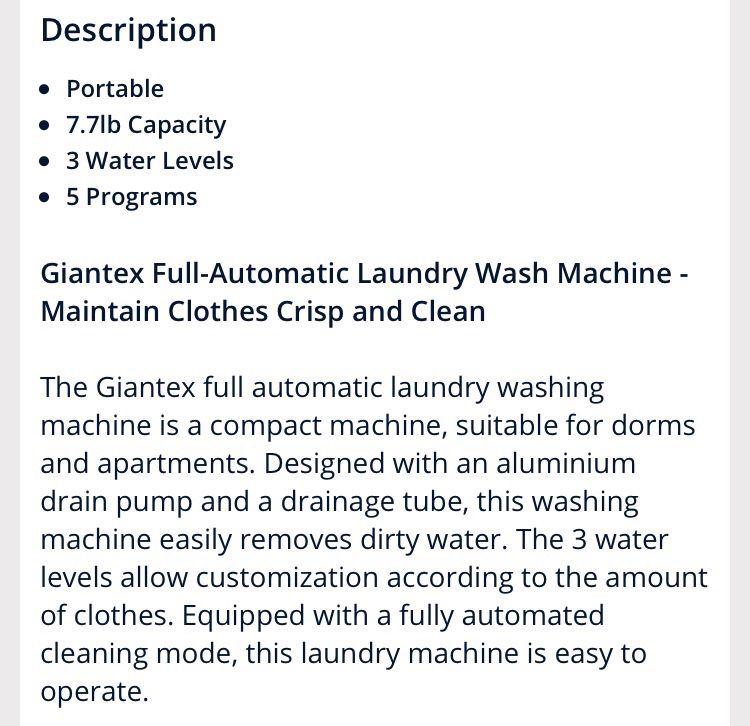 Giantex Portable Washing Machine for Sale in Lake Stevens, WA - OfferUp