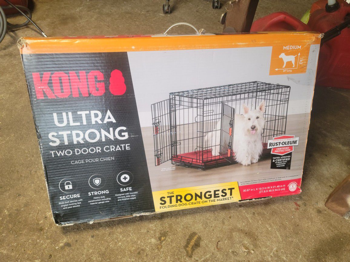 Kong Medium Sized Dog Cage Crate Kennel 🐕 See Box For Measurements 