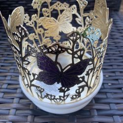 Bath & Body Works; Butterfly 3-wick Candle Holder 