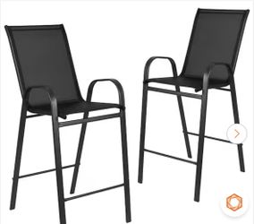 Metal Outdoor Bar Stool (2-Pack)
