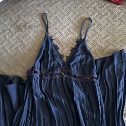 long blue max summer dress