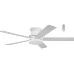 Harbor Breeze Calverton 52-in White with White/Driftwood Blades