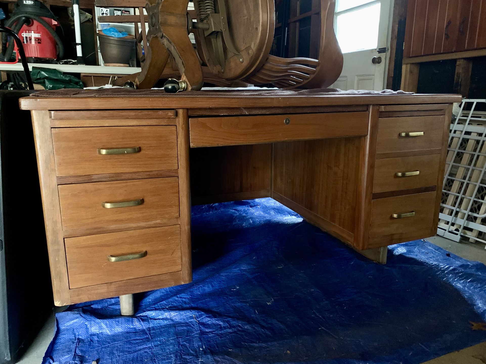 Mid Century Desk With Chair