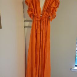 Orange Cover Up Dress
