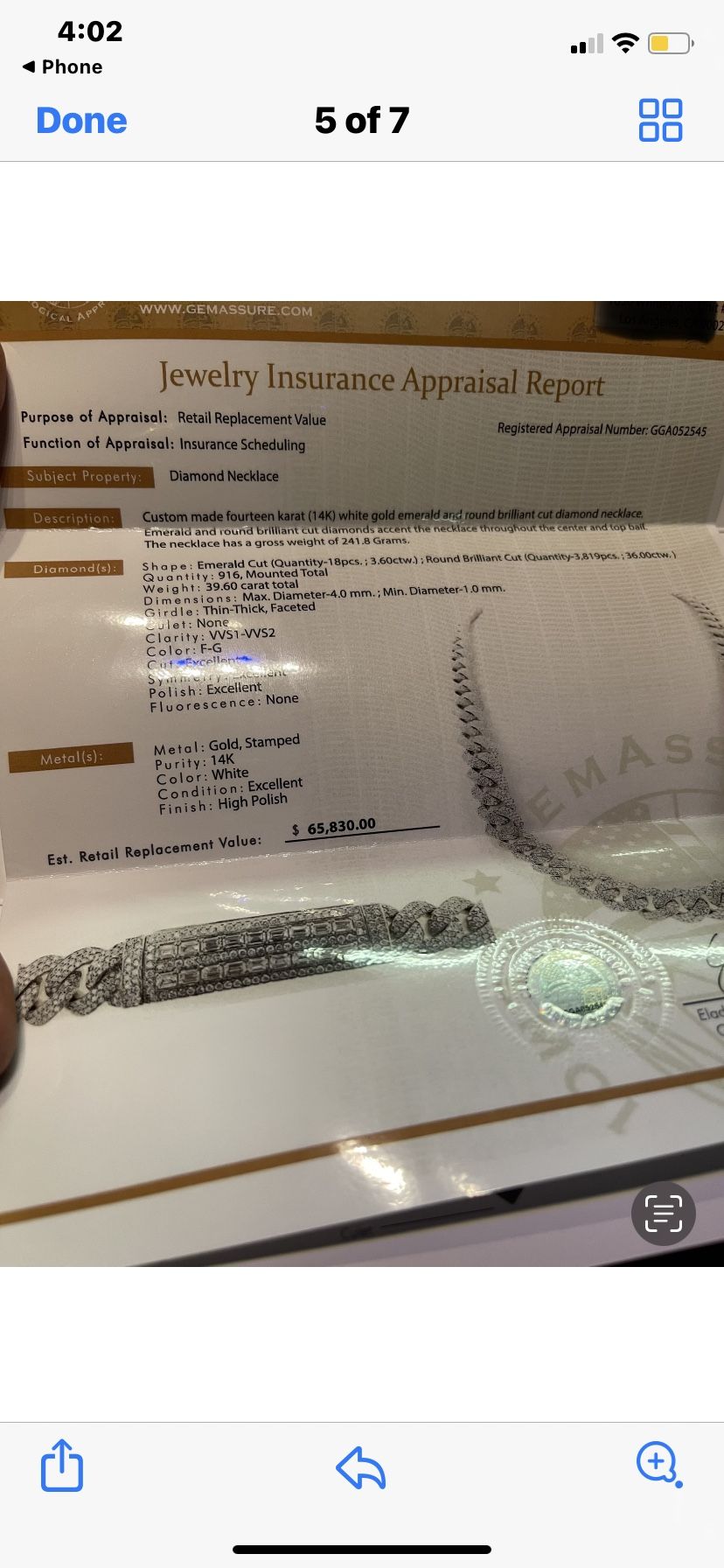 14k 241 Grams 25 Inch 12mm Cuban VVS Natural Diamonds Buy Sale Trade Rolex Patek Cartier