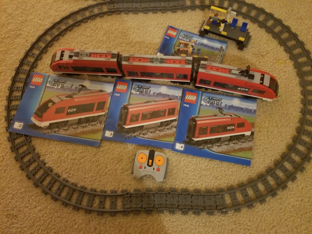 Lego trains red