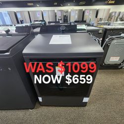 7.3 Cu. Ft. Vented Smart Electric Dryer In Matte Black With Easy Load Door And Sensor Dry