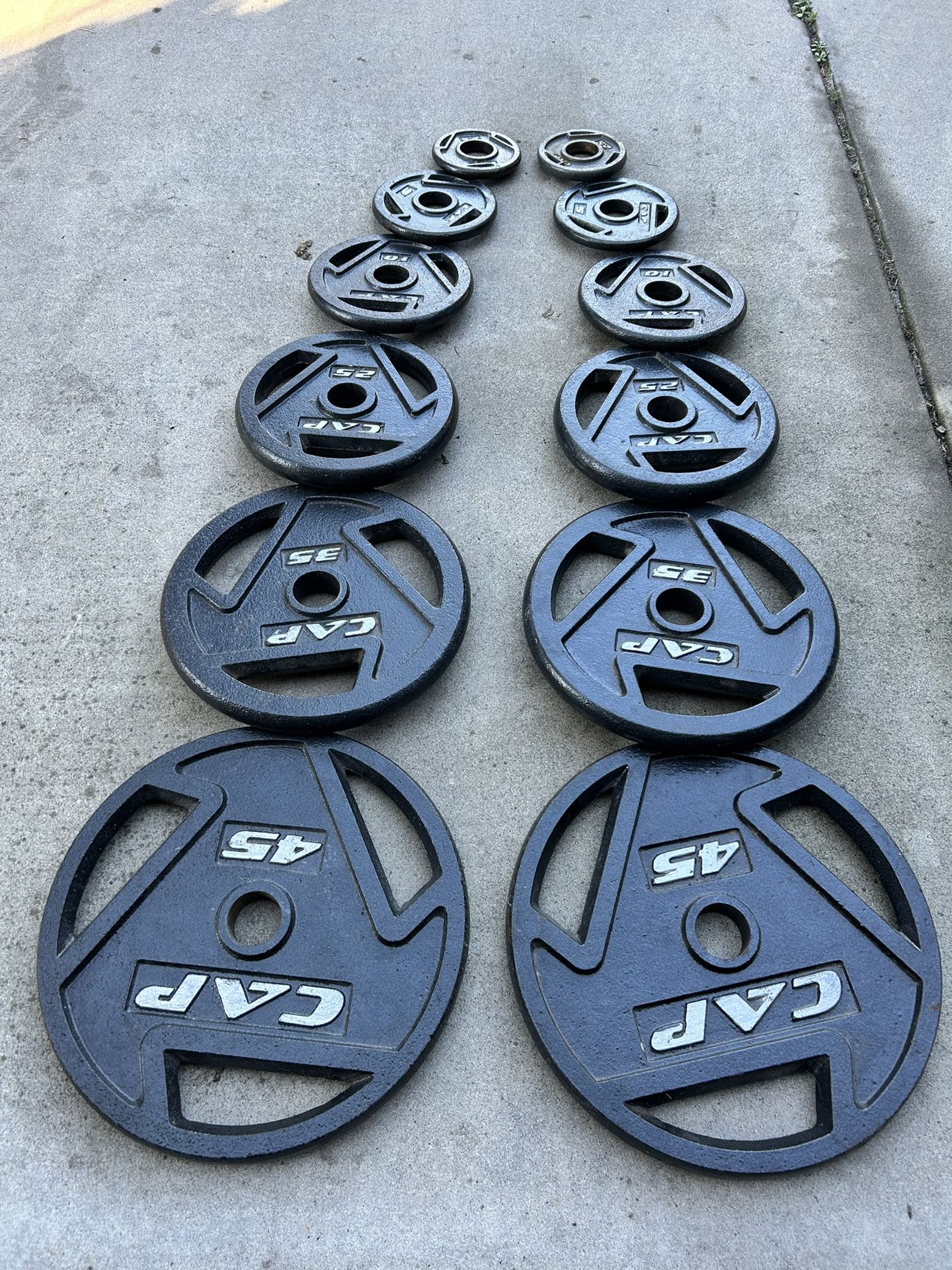 Olympic Cap Weights 45s Down To 2.5 245lbs 