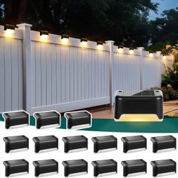 SOLPEX Solar Deck Lights Outdoor 16 Pack, Waterproof Led Light, Warm White Solar LED Light for Outdoor Deck, Stairs, Step, Fence, Yard, Patio, and Pat