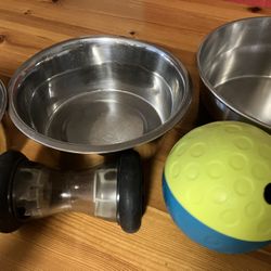 Stainless Steel Pet Dishes & Treat Toys