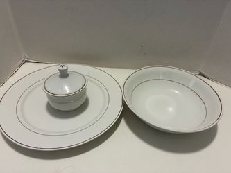 Gibson Housewares White with Gold Trim