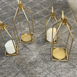 Decorative Candle lanterns Gold