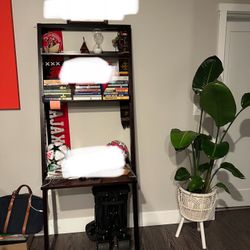 Leaning Wooden Book Shelf 
