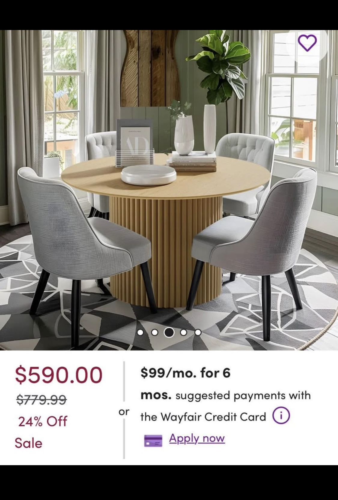 Contemporary Farmhouse Dining Table - Brand New In Box